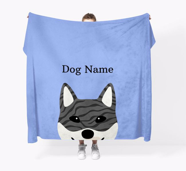 'Peeking Icon' - Personalized {breedFullName} Blanket